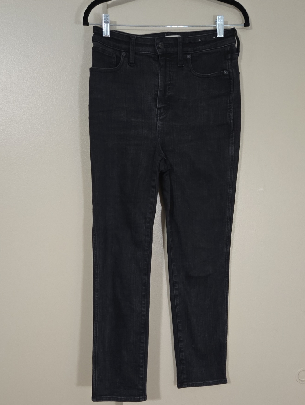 Madewell Black High-Rise Curvy Stovepipe Jeans Size 28